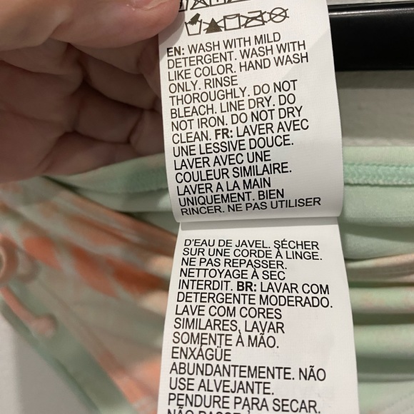 Roxy Juniors Nautilus Peach Tie Dye Hipster Bikini Bottoms - L - Picture 9 of 10